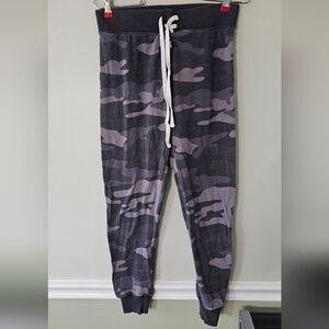 Camouflage Jogger Pants with Drawstring Size Small